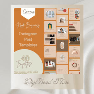 40 Nude Theme Canva Templates | Printable A4 Size for Instagram | Facebook | Minimalist Design