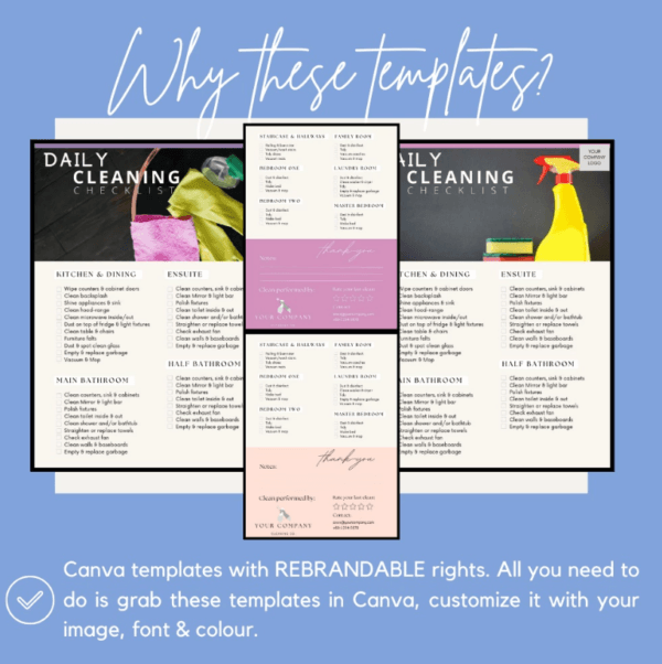 Daily Cleaning Checklist Canva Template | Printable A4 Size for Airbnb | Homestay | Booking.com - Image 3