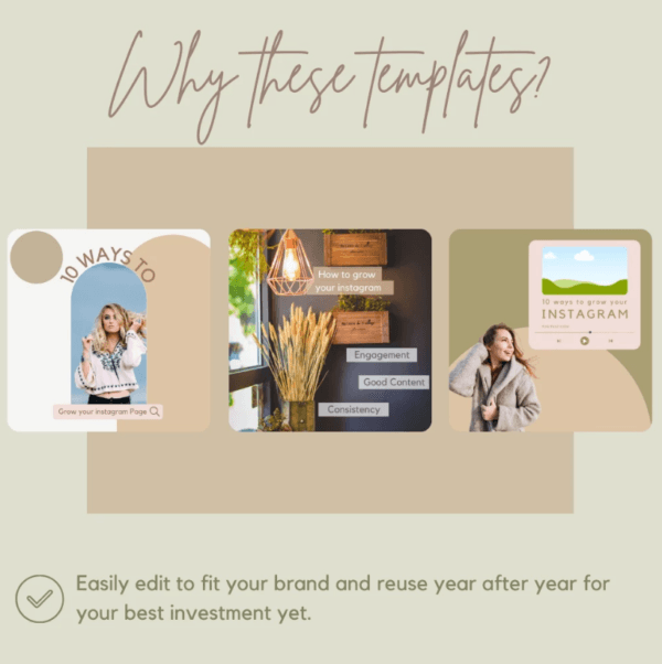 30 Brown Theme Canva Templates  Printable A4 for Instagram  Facebook  Minimalist Design - Image 7