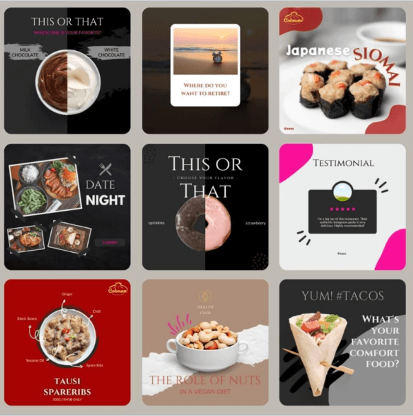 49 Foodie Theme Canva Templates | Printable A4 for Instagram Facebook | Minimalist Design - Image 2