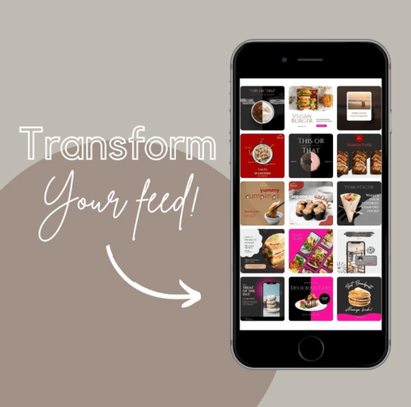49 Foodie Theme Canva Templates | Printable A4 for Instagram Facebook | Minimalist Design - Image 8
