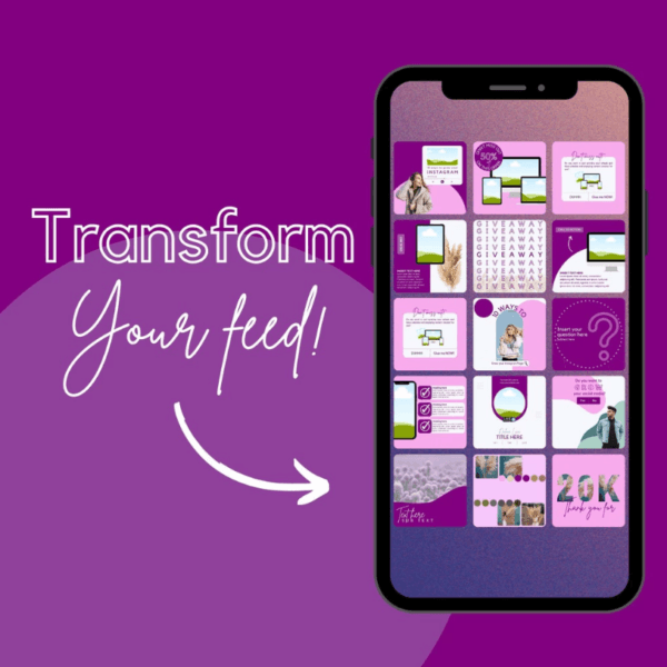 30 Purple Theme Canva Templates  Printable A4 for Instagram  Facebook  Minimalist Design - Image 8