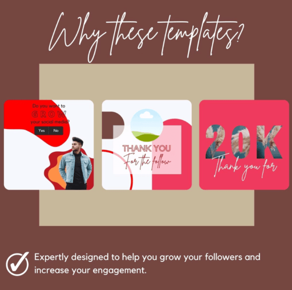 30 Red Theme Canva Templates  Printable A4 for Instagram  Facebook  Minimalist Design - Image 5