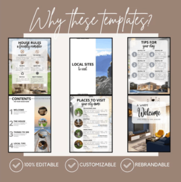 26-Page Welcome Book Canva Template | Printable A4 for Airbnb | Homestay | Booking.com - Image 4