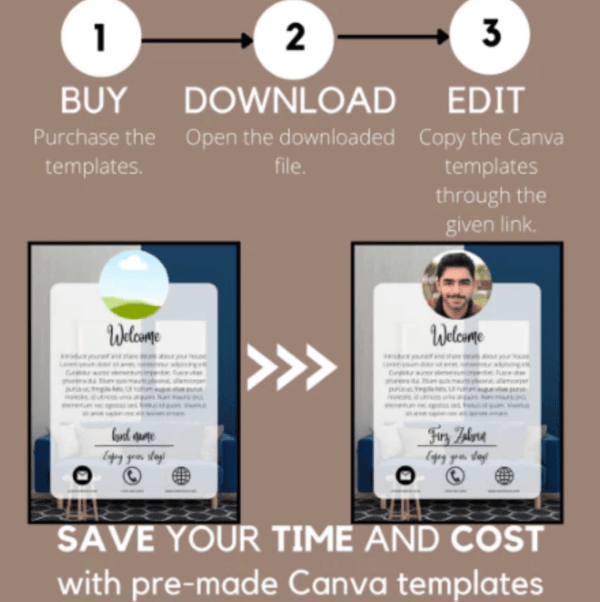 26-Page Welcome Book Canva Template | Printable A4 for Airbnb | Homestay | Booking.com - Image 5