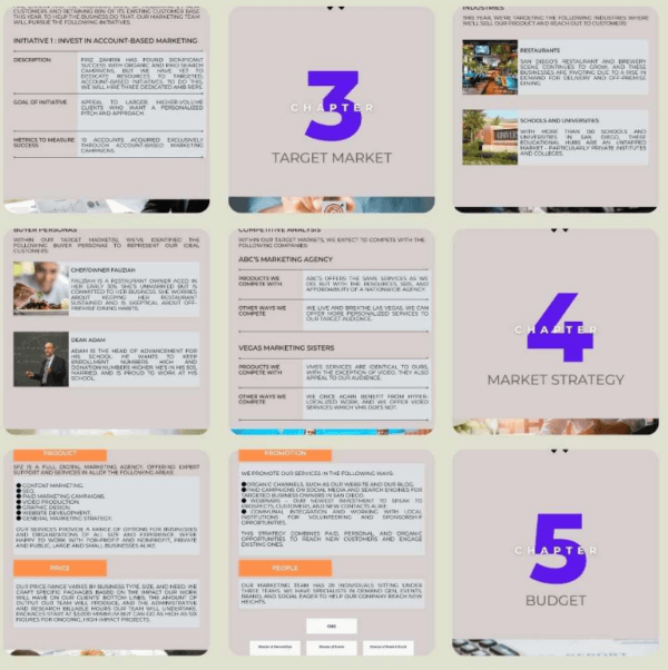 51-Page Marketing Plan Canva Template | Printable A4 Digital Marketing for Business - Image 3