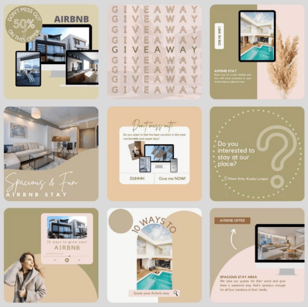 30 Airbnb Homestay Digital Marketing Templates | Canva Printable (A4) for Facebook - Image 8