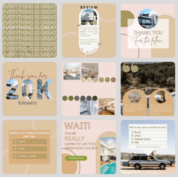 30 Airbnb Homestay Digital Marketing Templates | Canva Printable (A4) for Facebook - Image 6