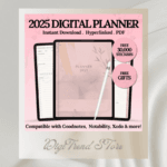 2025 Hyperlinked Digital Planner | Daily & Weekly Planner for Goodnotes on iPad | Includes Planner Stickers