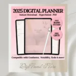 2025 Hyperlinked Digital Planner | Daily & Weekly Planner for Goodnotes on iPad | Includes Planner Stickers