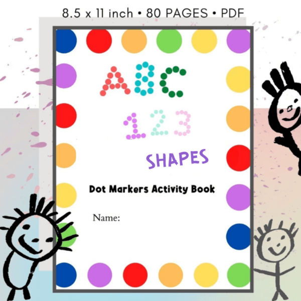 Printable ABC Dot Marker Kids Pre-School Activity Book l Kids Worksheet Dot Marker Worksheet - Image 3
