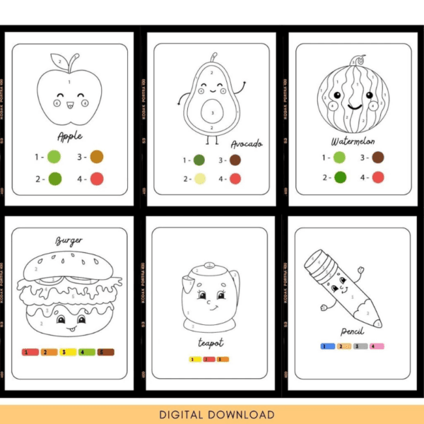 Printable Color By Number Worksheets for Preschool | Preschool Activity & Coloring Book - Image 4