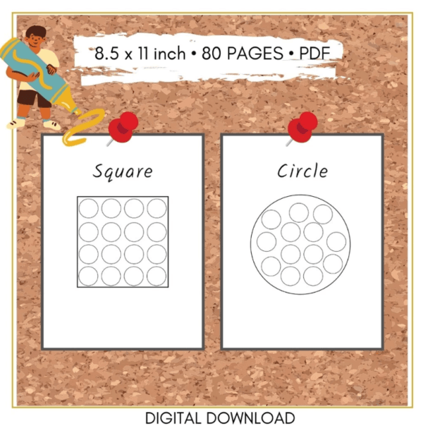 Printable ABC Dot Marker Kids Pre-School Activity Book l Kids Worksheet Dot Marker Worksheet - Image 2