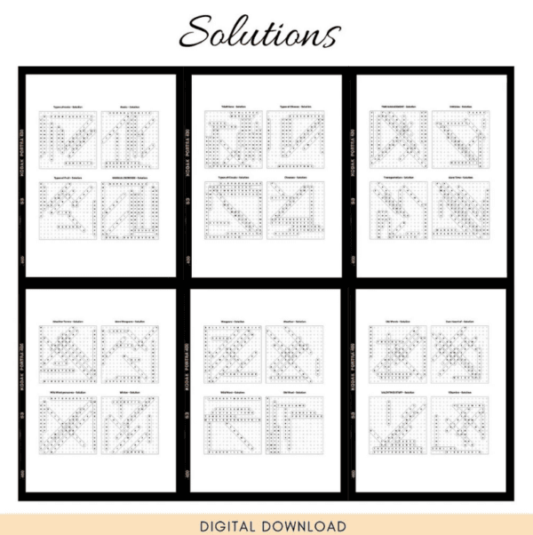 Printable Word Search Puzzle Book for Adults | Hobby & Free Time Activity Worksheets - Image 2