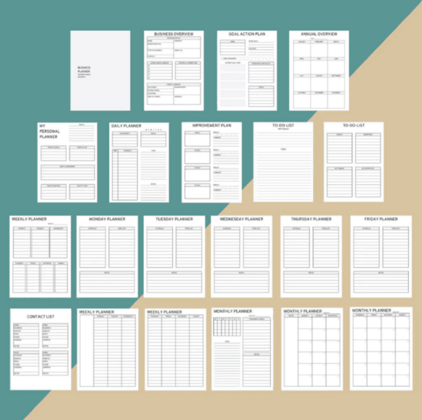 50+ Digital Business Planner Templates | Small Business Owner Planner | Home Business Organizer | Printable - Image 3