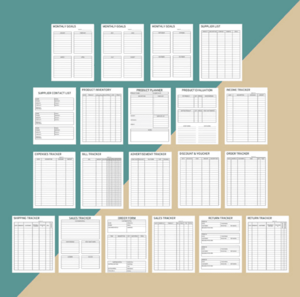 50+ Digital Business Planner Templates | Small Business Owner Planner | Home Business Organizer | Printable - Image 4