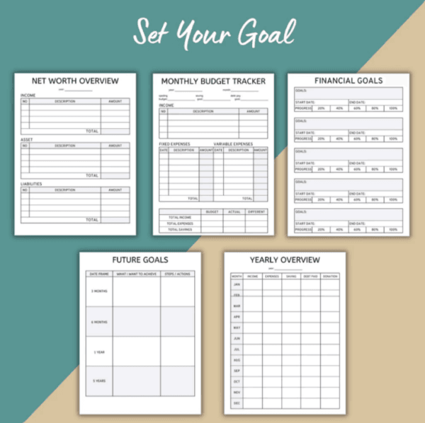 55+ Template Digital Finance Planner | Income, Expenses, Bill, Retirement, Budget Tracker | Cash Management Planner - Image 4