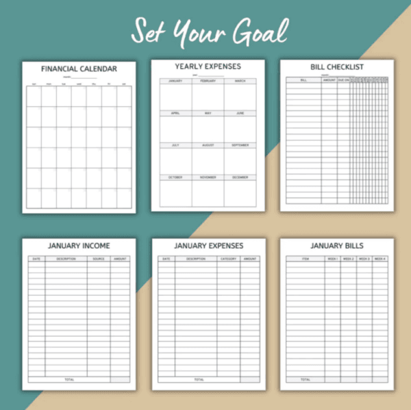55+ Template Digital Finance Planner | Income, Expenses, Bill, Retirement, Budget Tracker | Cash Management Planner - Image 5