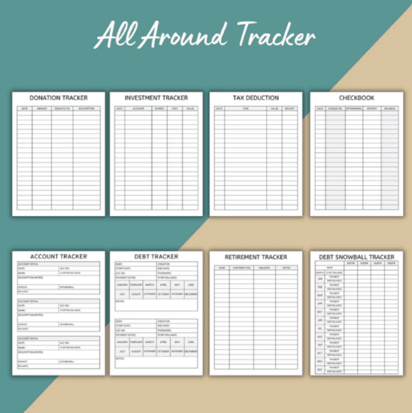 55+ Template Digital Finance Planner | Income, Expenses, Bill, Retirement, Budget Tracker | Cash Management Planner - Image 6