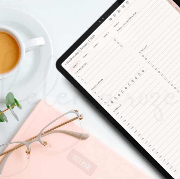 2025 Hyperlinked Digital Planner | Daily & Weekly Planner for Goodnotes on iPad | Includes Planner Stickers - Image 8