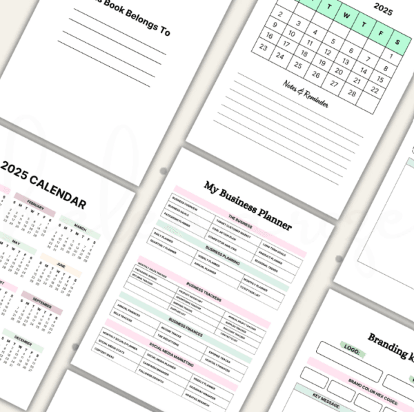2025 Business Planner | Small Business Owner Printable PDF | Home Business Organizer - Image 3