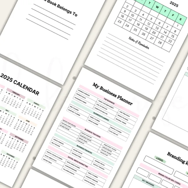 2025 Business Planner | Small Business Owner Printable PDF | Home Business Organizer - Image 3